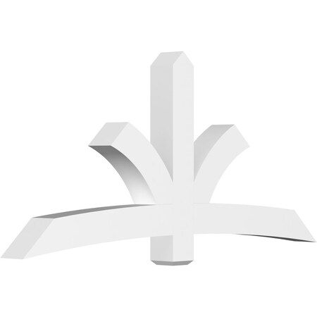 Ekena Millwork Davenport Architectural Grade PVC Gable Bracket, 84"W x 38 1/2"H x 6"D x 6"F, 11/12 Pitch GBP084X39X0606DAV00